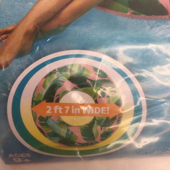 Play Day 31" Inner Tube Green Inflated Beach Pool Sea Fun Kids Summer Float - Picture 3 of 4